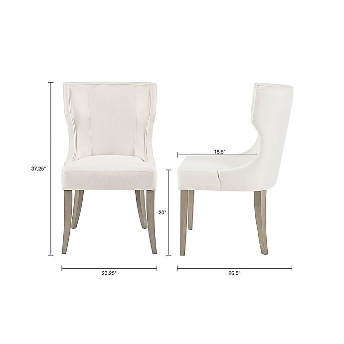 slide 7 of 7, Madison Park Upholstered Dining Chair - Cream, 1 ct