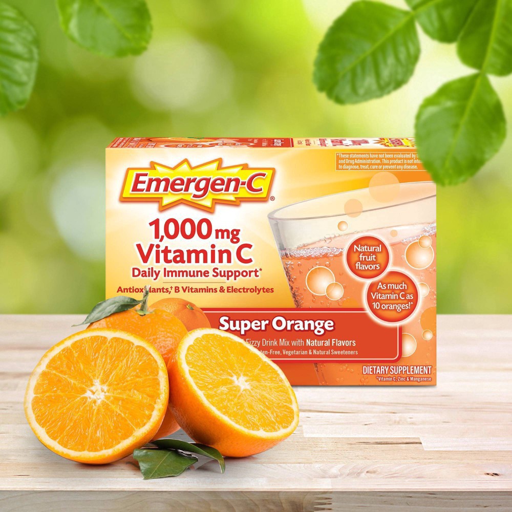 slide 2 of 15, Emergen-C 1,000 mg Super Orange Vitamin C 60 ea, 60 ct