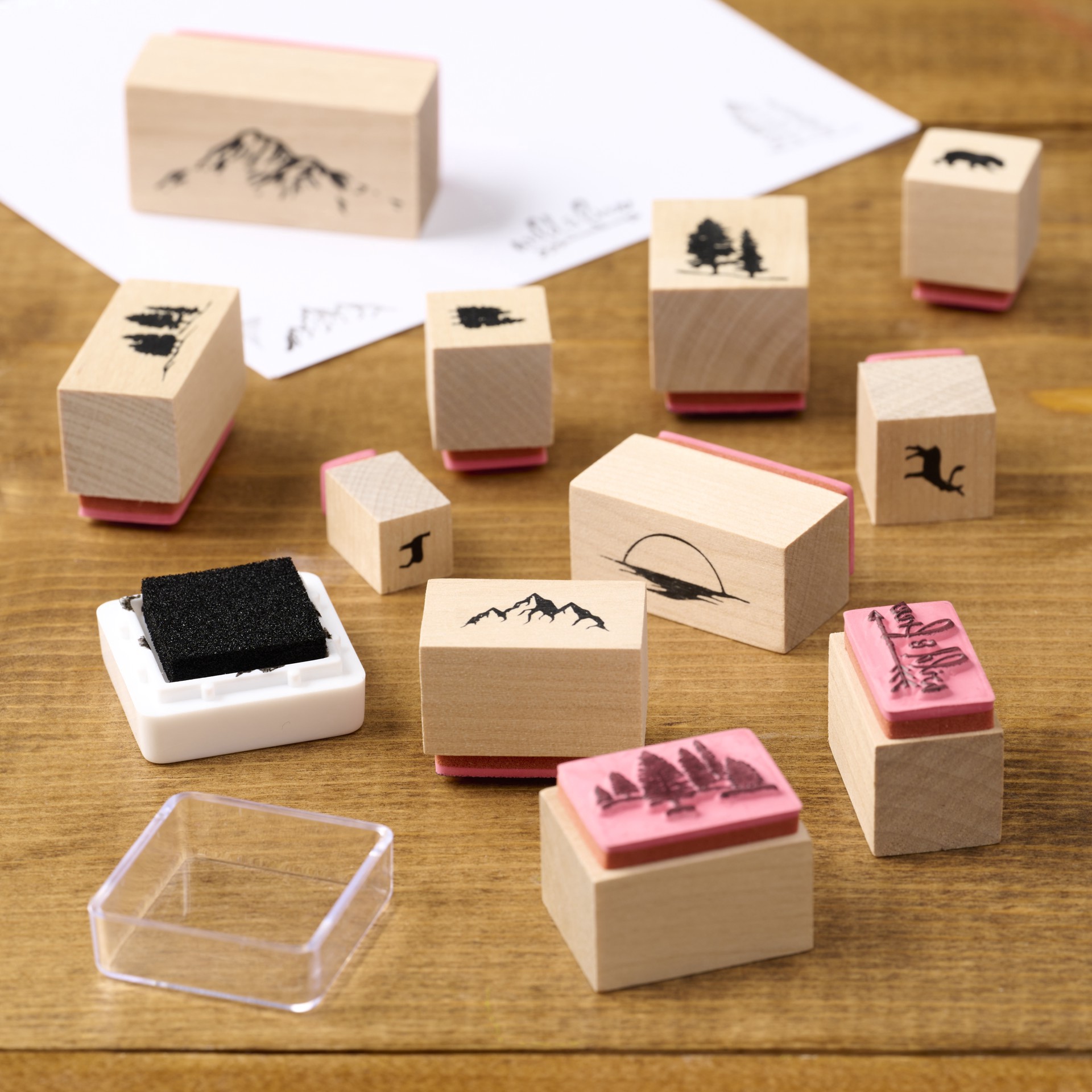 slide 3 of 5, Wild & Free Wood Stamp Jar Set By Recollections, 5.6 in x 3.6 in x 3.6 in