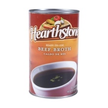 slide 1 of 1, Hearthstone Beef Broth, 49 oz