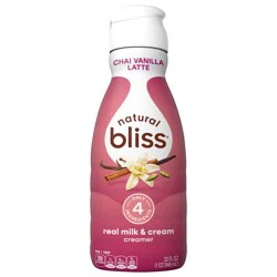 Coffee mate Natural Bliss Chai Vanilla Latte, Liquid Dairy Creamer, 32 fl oz