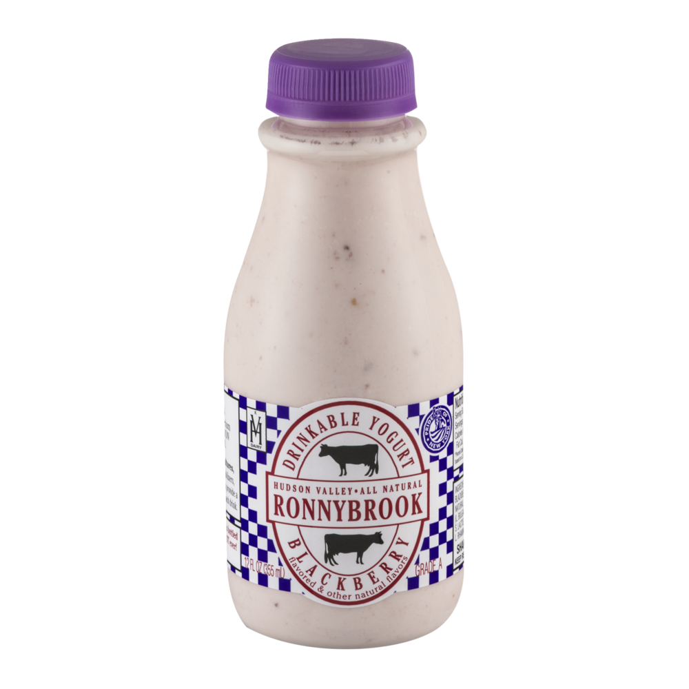 slide 1 of 1, Ronnybrook Farms Blackberry Drinkable Yogurt, 12 fl oz