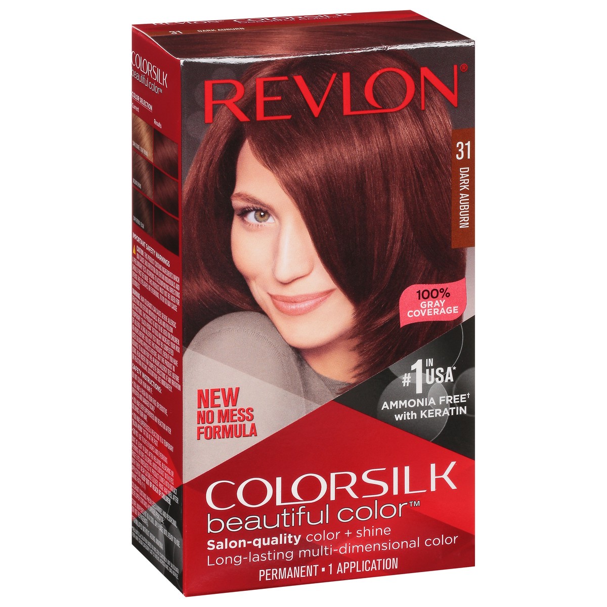 slide 8 of 13, Revlon Colorsilk Dark Auburn, 1 ct