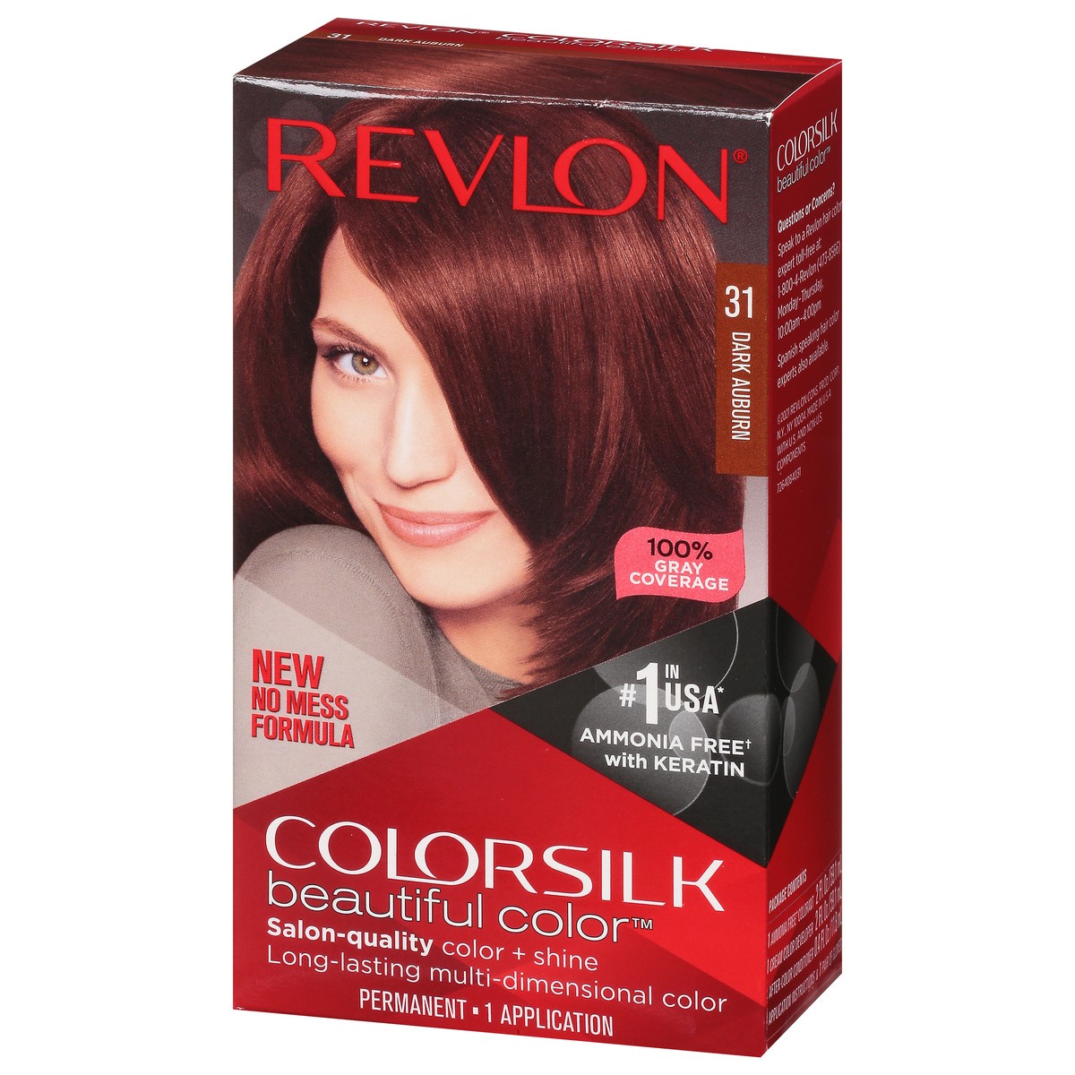 slide 12 of 13, Revlon Colorsilk Dark Auburn, 1 ct