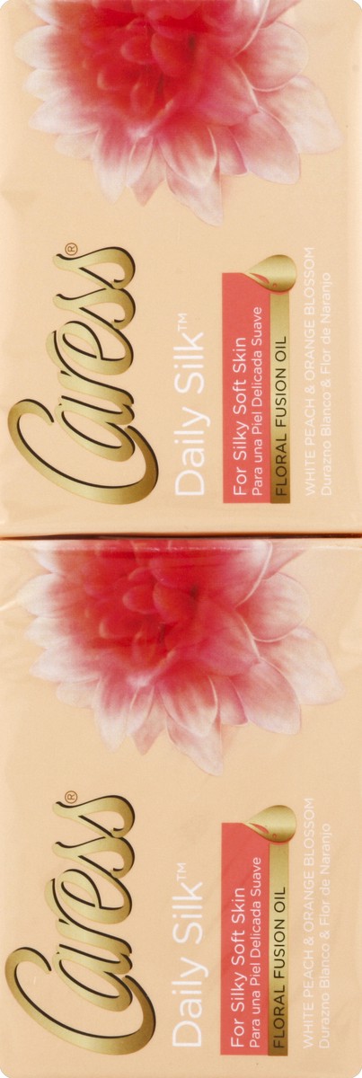 slide 6 of 6, Caress Beauty Bar Soap Daily Silk, 3.15 oz, 6 Bars, 3.15 oz