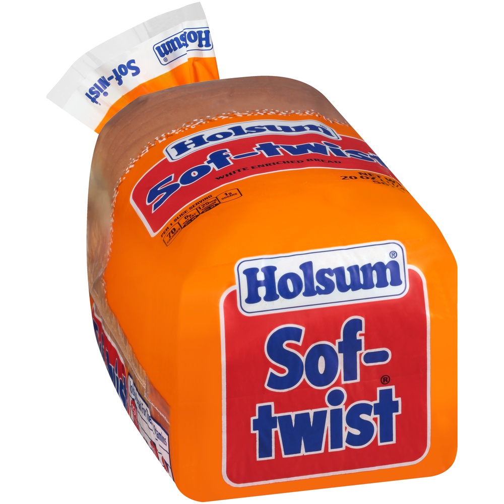 slide 2 of 8, Holsum Soft Twist White Bread, 20 oz
