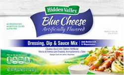 Hidden Valley Blue Cheese Dressing Dip & Sauce Mix, 3.1 Ounce Packet, Pack of 18