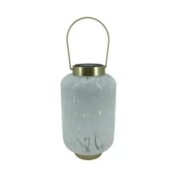 ROOM & RETREAT Rr Glass Solar Lantern L