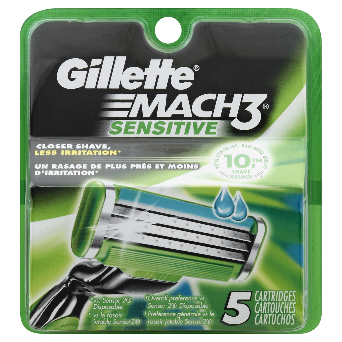 slide 1 of 1, Gillette Cartridges 5 ea, 5 ct