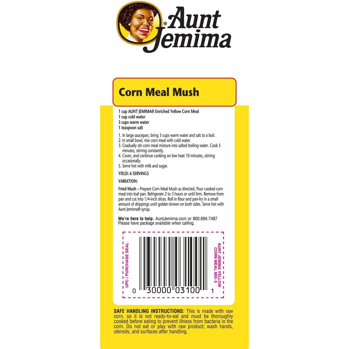 slide 6 of 10, Aunt Jemima Yellow Corn Meal, 80 oz