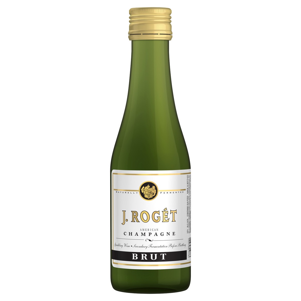 slide 1 of 3, J. Rogét American Champagne Brut White Sparkling Wine, 187 ml
