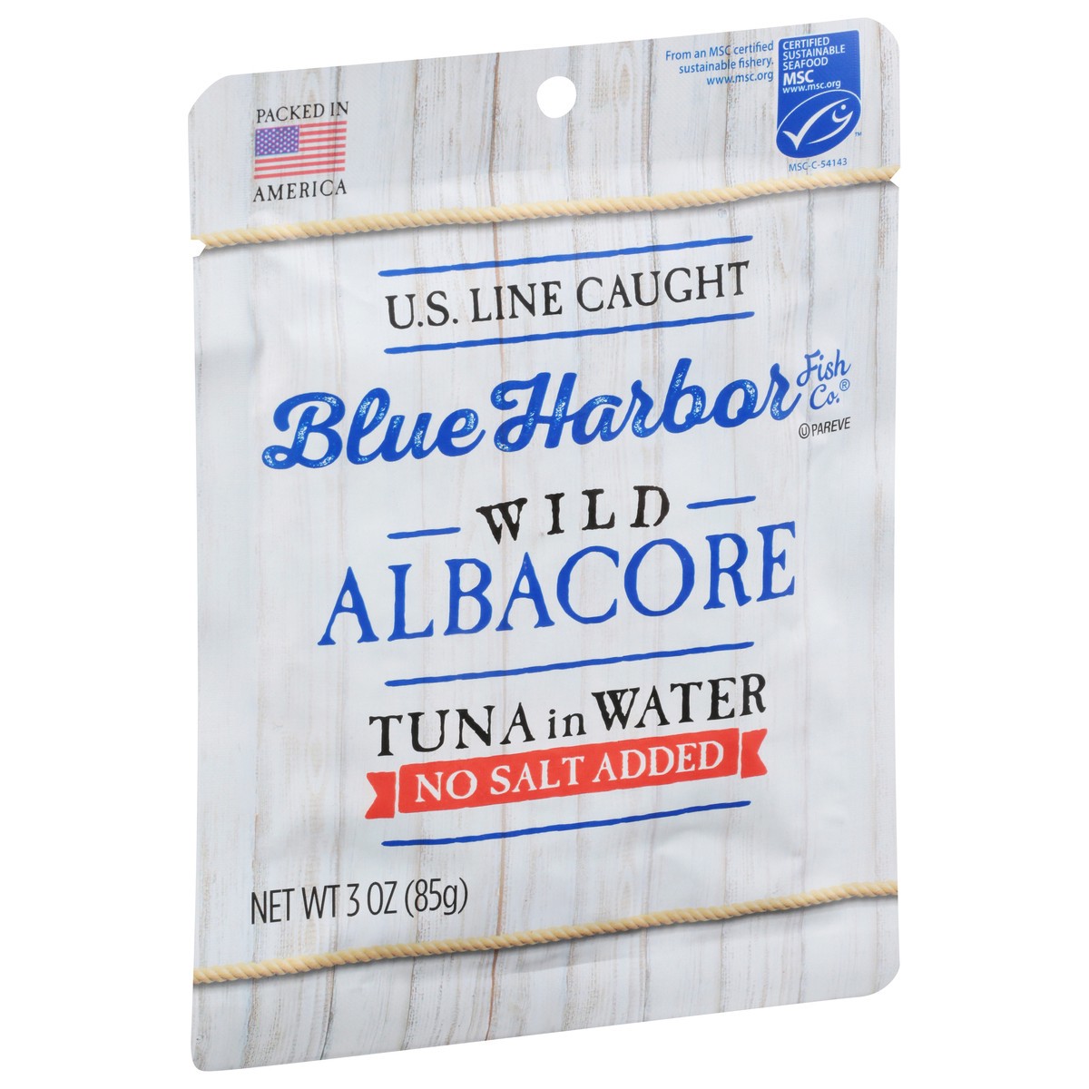 slide 5 of 13, Blue Harbor Fish Co.. Wild Albacore Tuna In Water No Salt Added, 3 oz