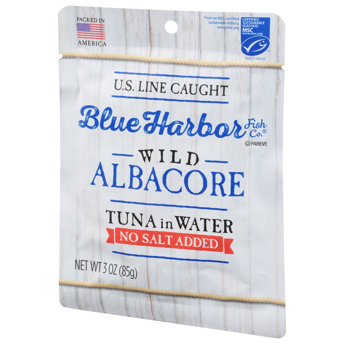 slide 11 of 13, Blue Harbor Fish Co.. Wild Albacore Tuna In Water No Salt Added, 3 oz