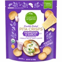 slide 1 of 1, Simple Truth Organic Double Baked Parmesan & Garlic Pita Crisps, 7 oz