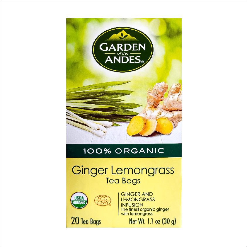 slide 1 of 1, Garden The Andes Organic Ginger Lemongrass Tea Bag, 20 ct