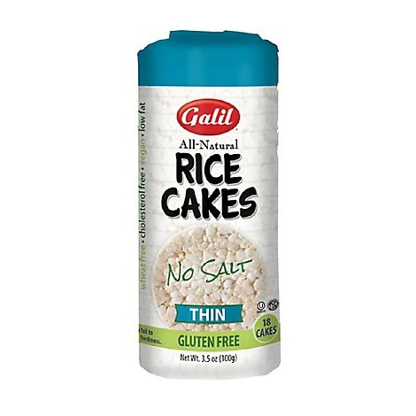 slide 1 of 1, Galil Thin Rice Cakes No Salt, 3.5 oz