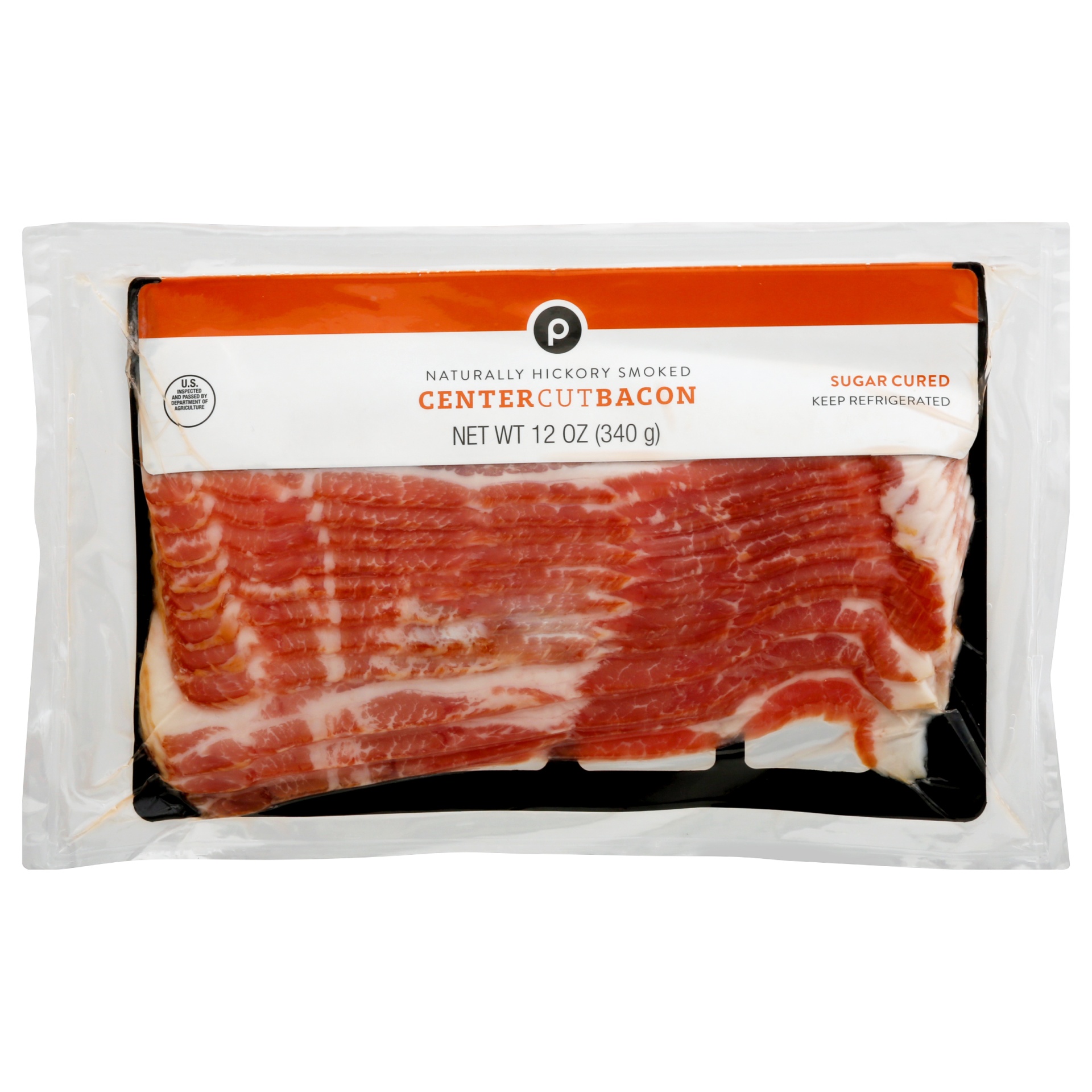 slide 1 of 1, Publix Center Cut Bacon, 12 oz