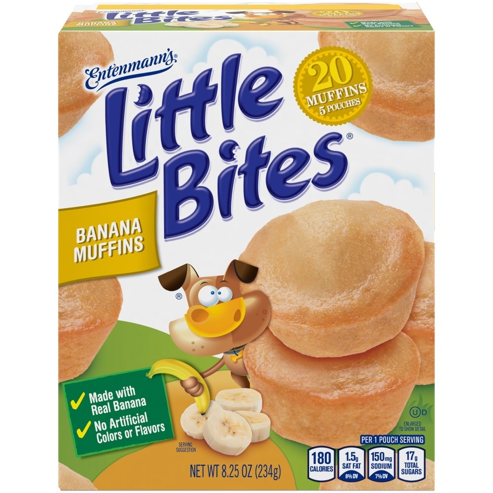 slide 1 of 8, Entenmann's Little Bites Banana Muffins, 8.25 oz