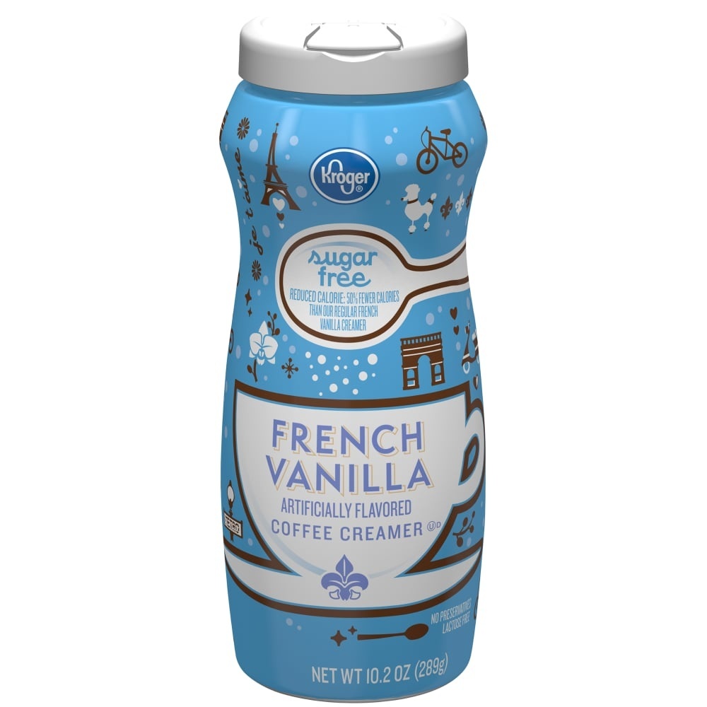 slide 1 of 1, Kroger Sugar Free Non-Dairy French Vanilla Coffee Creamer, 10.2 oz