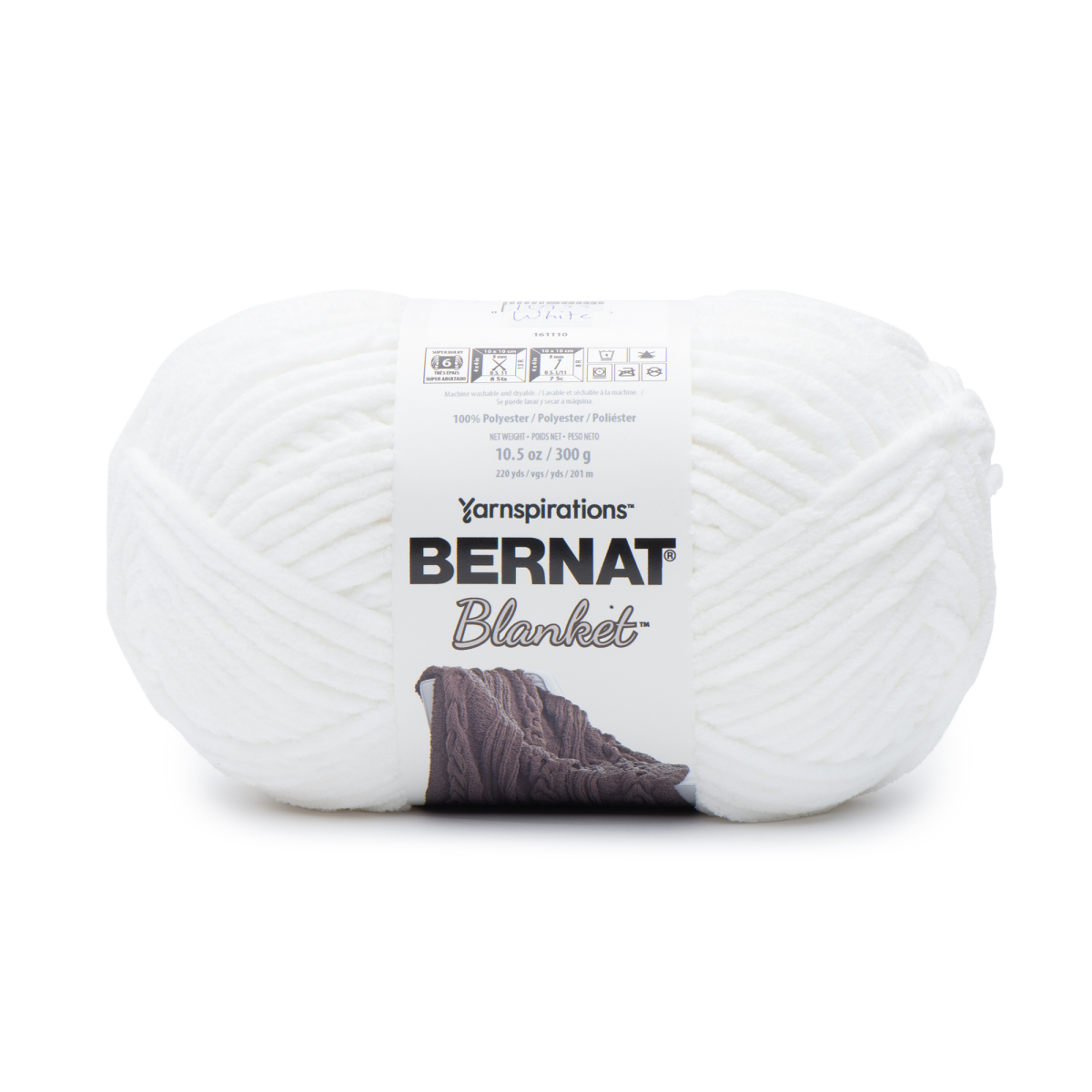 slide 1 of 1, Bernat Blanket 300 White, 1 ct