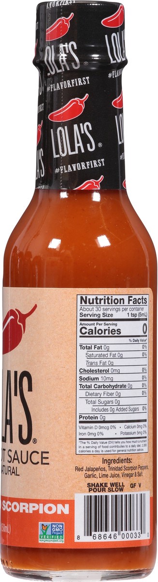 slide 3 of 9, Lola's All Natural Trinidad Scorpion Fine Hot Sauce 5 fl oz, 5 fl oz