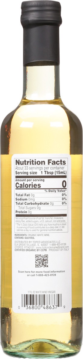 slide 5 of 9, Full Circle Market Organic White Wine Vinegar 17 fl oz, 17 fl oz