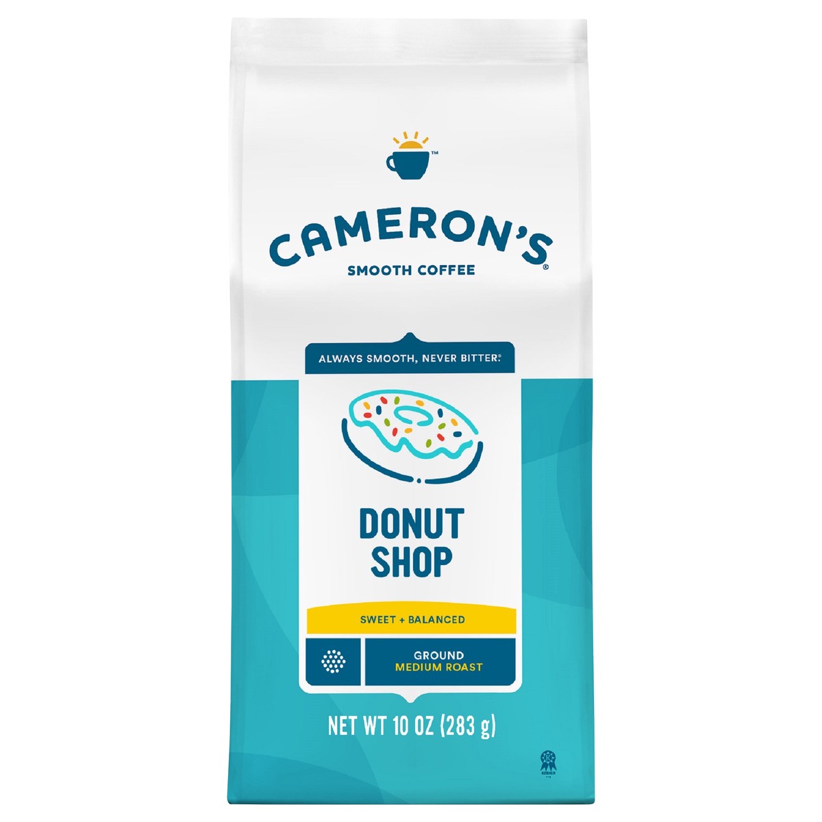 slide 1 of 1, Cameron's Smooth Ground Medium Roast Donut Shop Coffee 10 oz, 10 oz