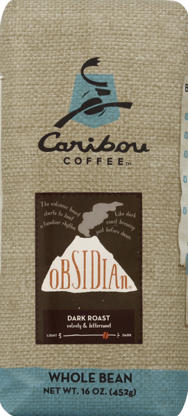 slide 1 of 1, Caribou Coffee Whole Bean Obsidian Dark Roast Coffee - 16 oz, 16 oz