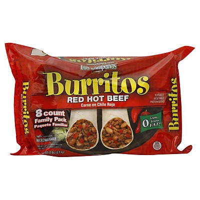 slide 1 of 5, Las Campanas Red Hot Beef Burrito, 32 oz