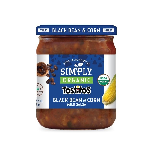 slide 1 of 1, Tostitos Simply Black Bean & Corn Salsa, 15.5 oz