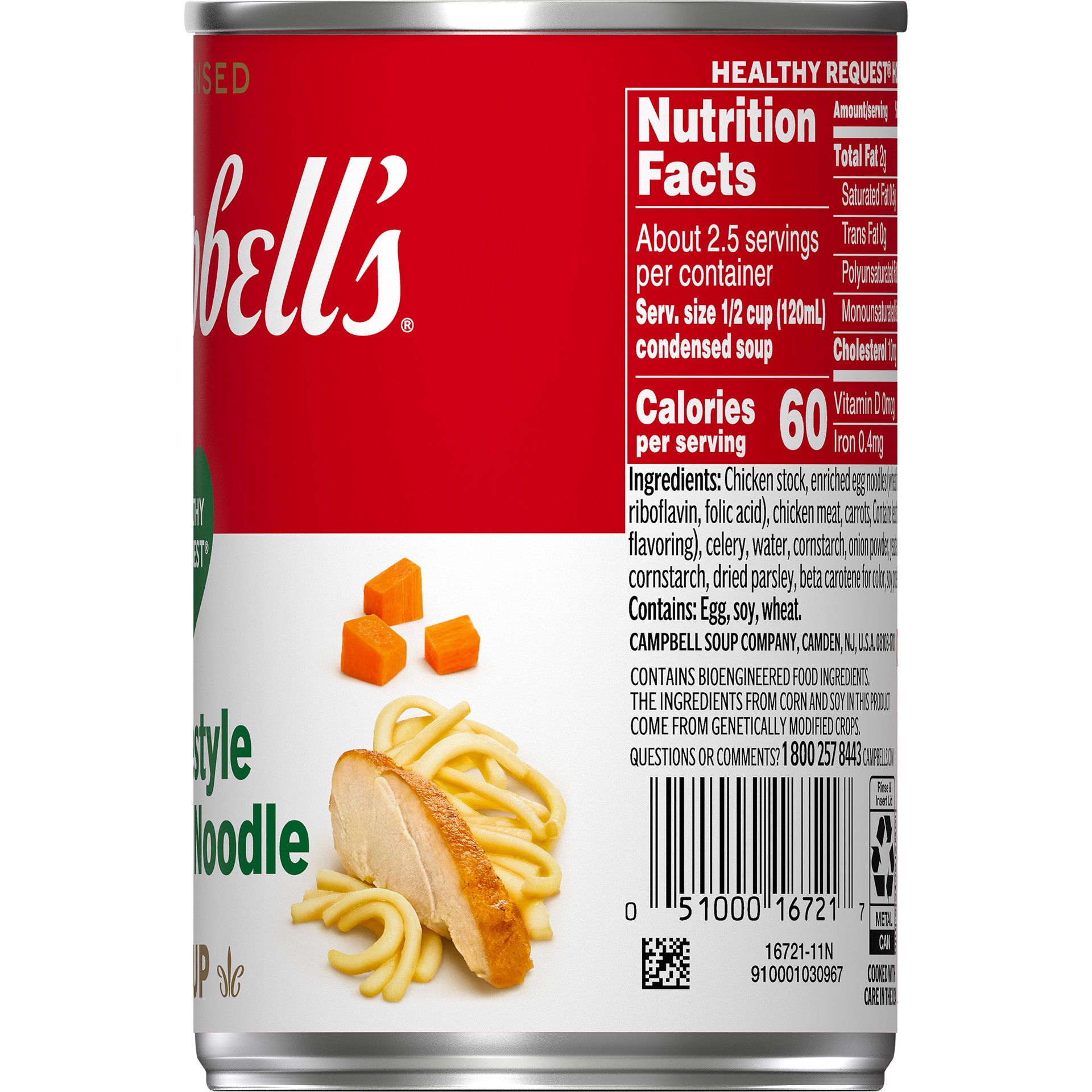 slide 2 of 5, Campbell's Campbell''s Condensed Heart Healthy Homestyle Chicken Noodle Soup, 10.5 oz Can, 10.5 oz