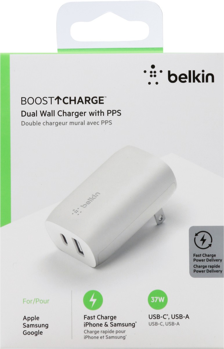 slide 5 of 9, Belkin BoostCharge Dual Wall Charger with PPS 1 ea, 1 ct