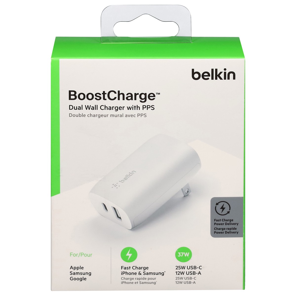 slide 1 of 9, Belkin BoostCharge Dual Wall Charger with PPS 1 ea, 1 ct