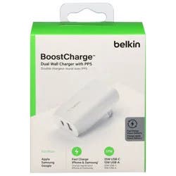 Belkin BoostCharge Dual Wall Charger with PPS, 1 ea
