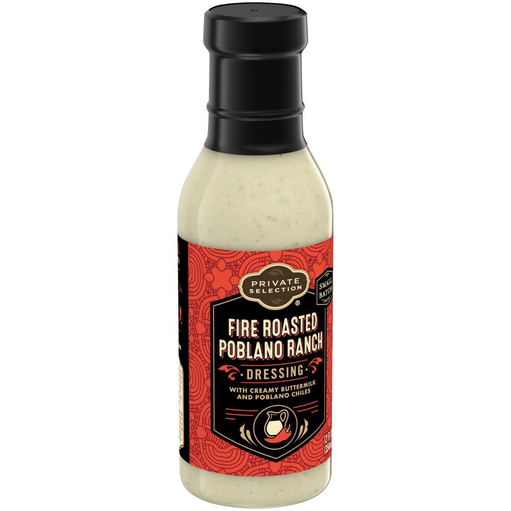 slide 5 of 5, Private Selection Fire Roasted Poblano Ranch Dressing, 12 fl oz