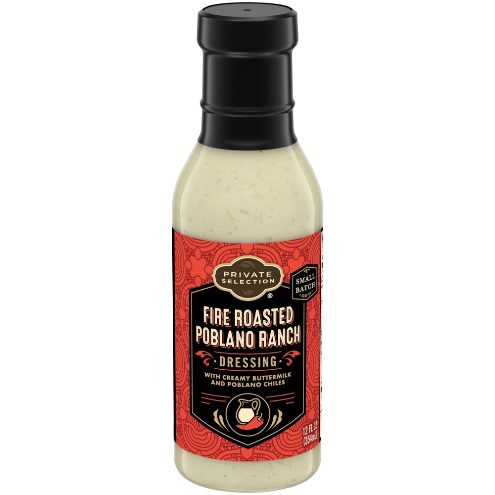 slide 1 of 1, Private Selection Fire Roasted Poblano Ranch Dressing, 12 fl oz