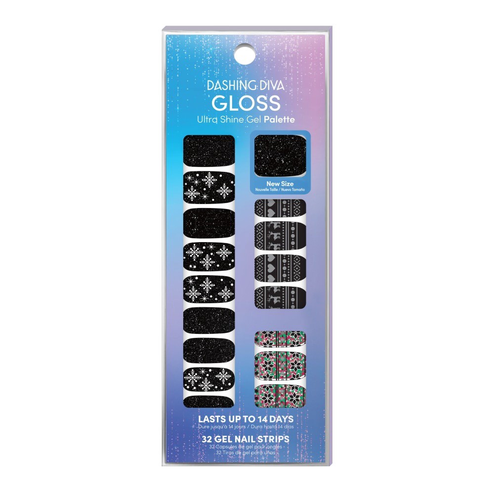 slide 2 of 2, Dashing Diva Gloss Blitzen's Ball Ultra Shine Gel Naill Strips, 32 ct