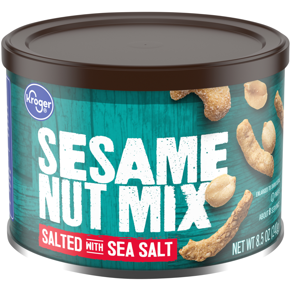 slide 1 of 3, Kroger Salted Sesame Nut Mix, 8.5 oz