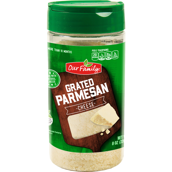Our Family Grated Parmesan Cheese 8 oz Shipt
