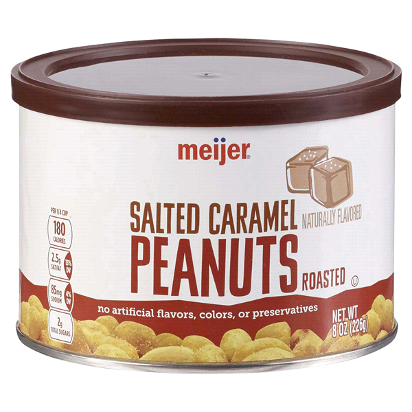 slide 1 of 2, Meijer Salted Caramel Peanuts, 8 oz