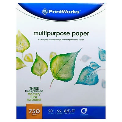 slide 1 of 1, PrintWorks Multipurpose Paper, 750 ct