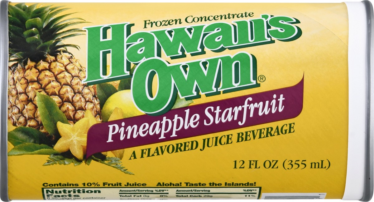 slide 6 of 9, Hawaiian's Own Pineapple Starfruit Juice Beverage 12 oz, 12 fl oz