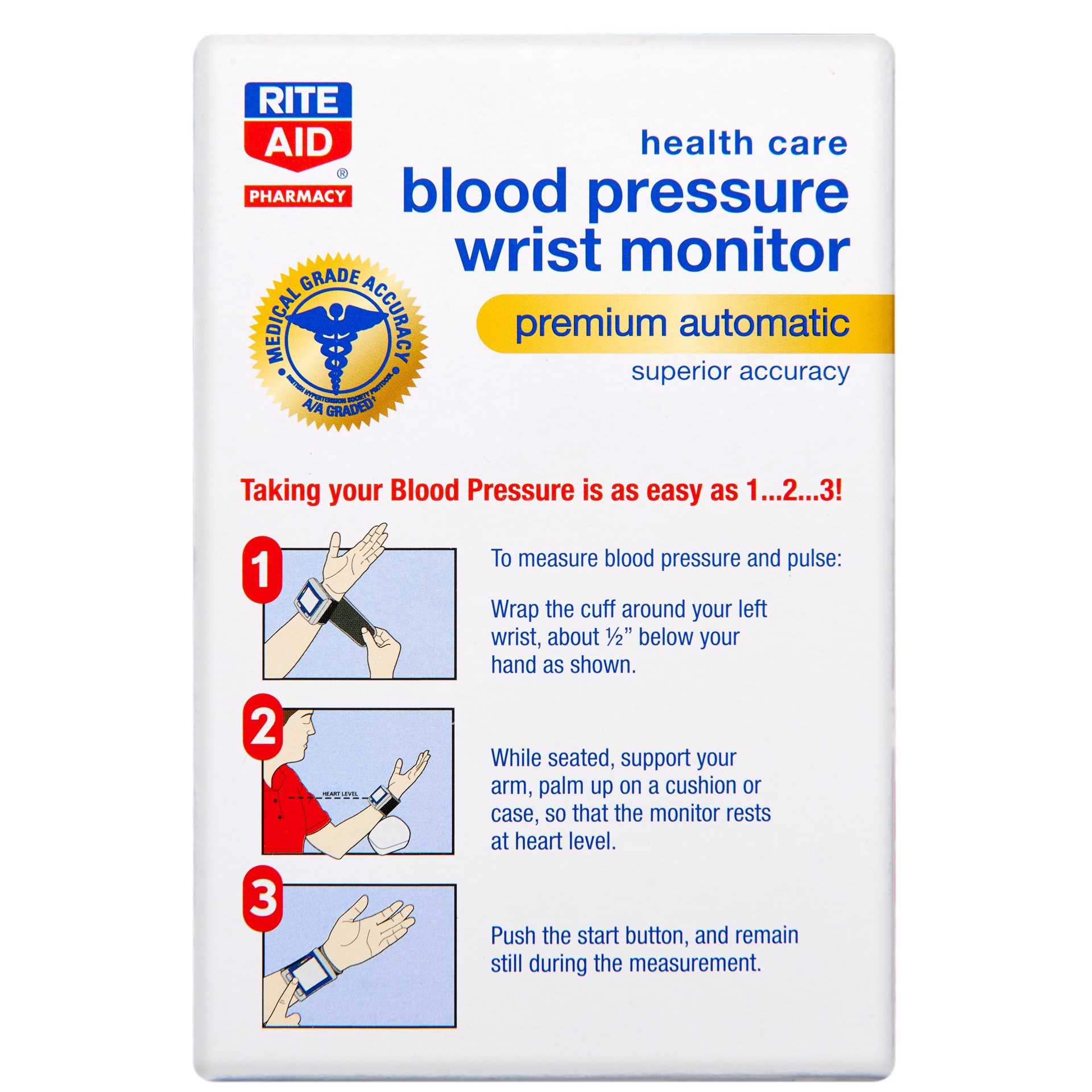 slide 2 of 5, Rite Aid Ra Wrist Bp Monitor Prem, 1 ct