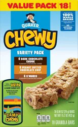 Quaker Variety Granola Cereal Or Fruit Bars - 18 ct