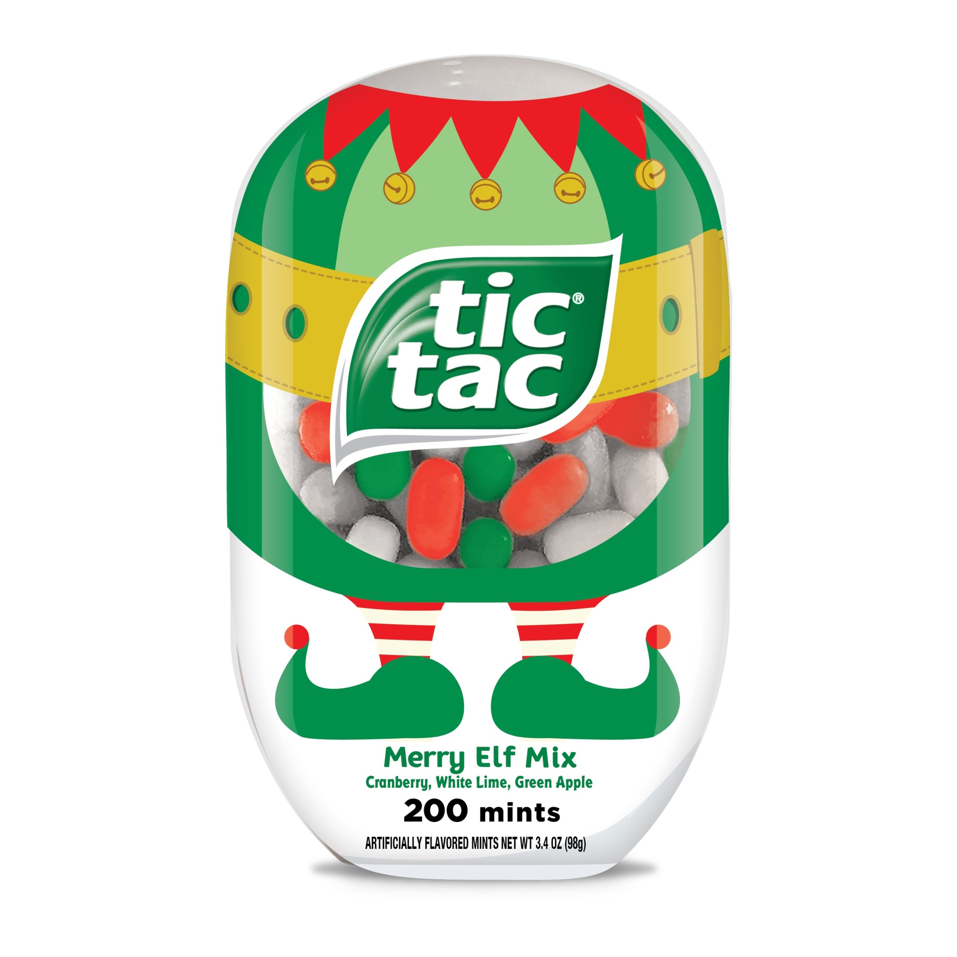 slide 1 of 4, Tic Tac Holiday Merry Elf Mix Bottle Pack, 3.4 oz