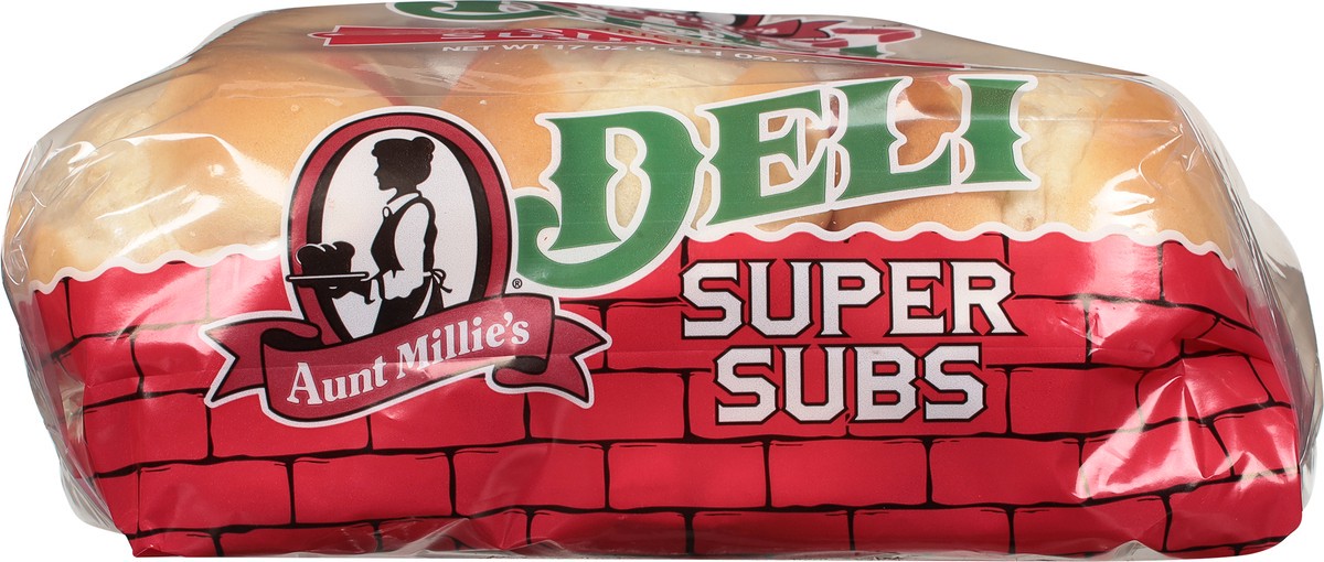 slide 3 of 9, Aunt Millie's Deli Enriched Super Subs Buns 6 ea, 6 ct; 17 oz