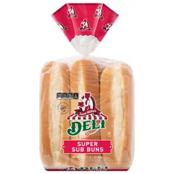 Aunt Millie's Deli Super Sub Buns 6 ea