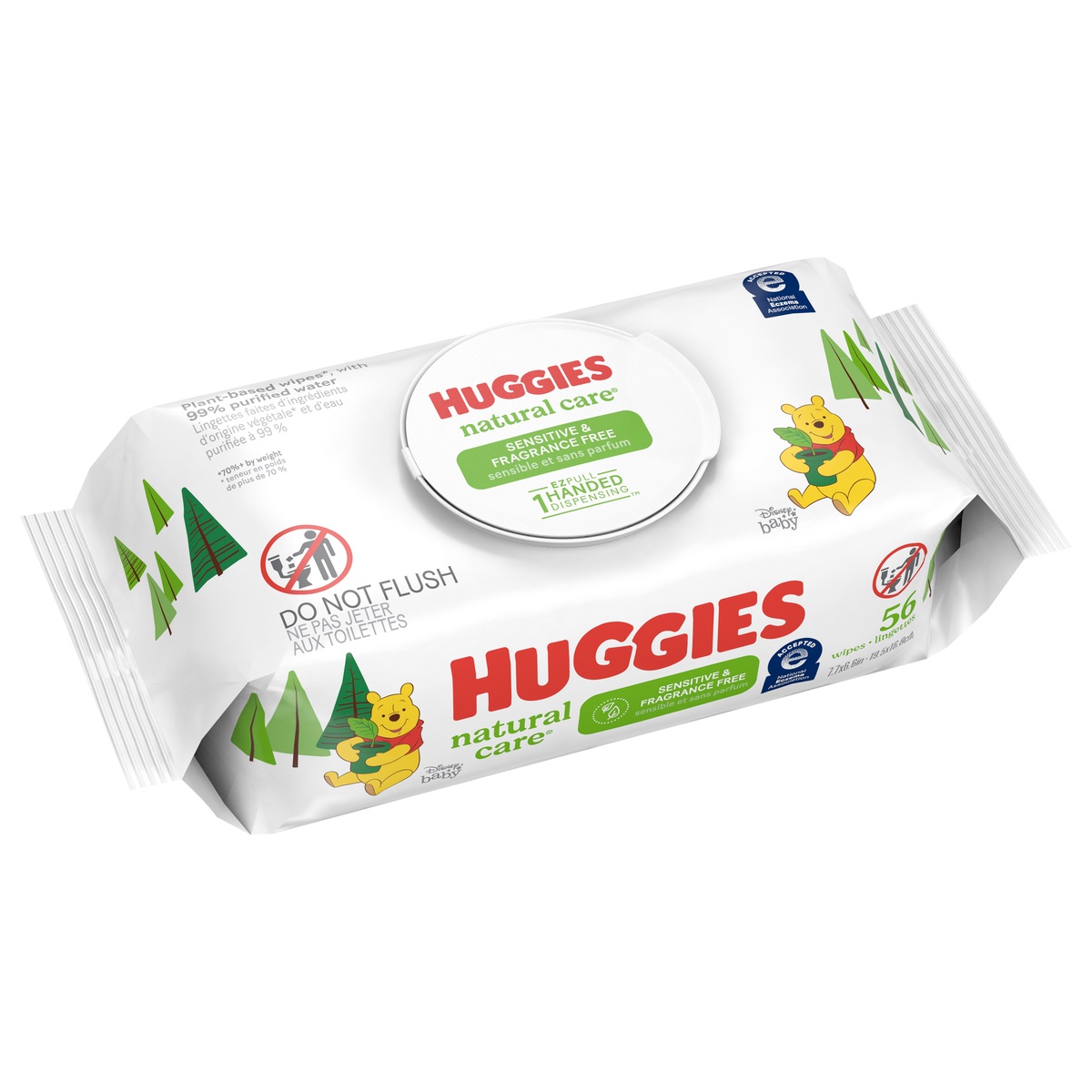 slide 2 of 10, Huggies Natural Care Fragrance Free Baby Wipes, 56 ct