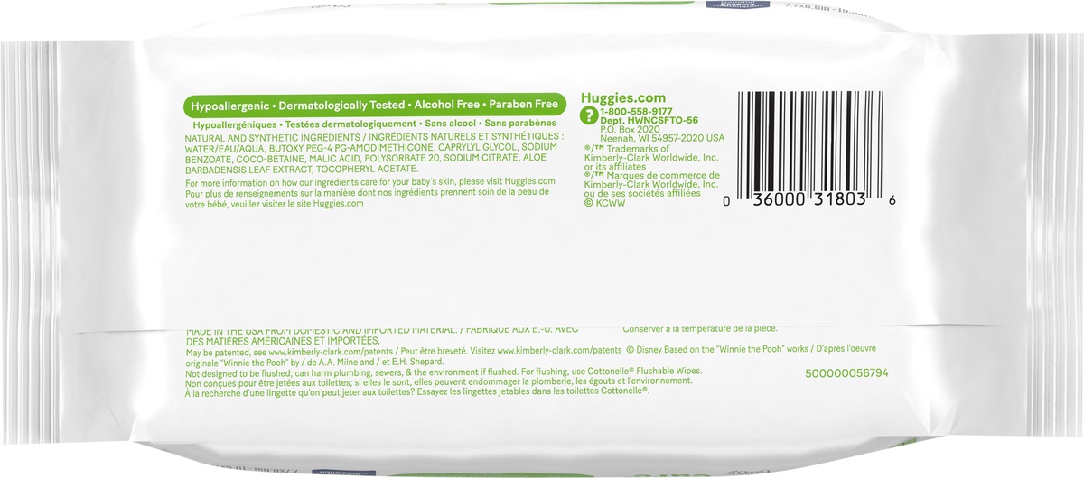 slide 7 of 10, Huggies Natural Care Fragrance Free Baby Wipes, 56 ct