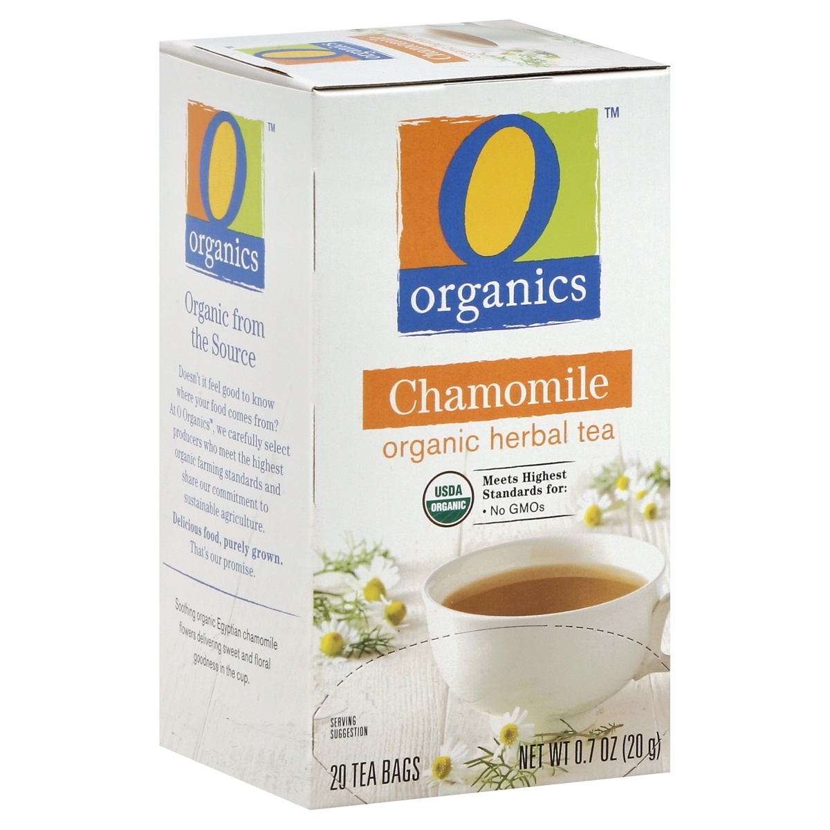 slide 1 of 5, O Organics Chamomile Herbal Tea Bags, 